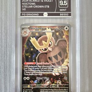 Pokémon TCG: Stellar Crown ETB Promo Card - Noctowl SVP 141 – 2024 Black Star Promo – PG Grading 9.5