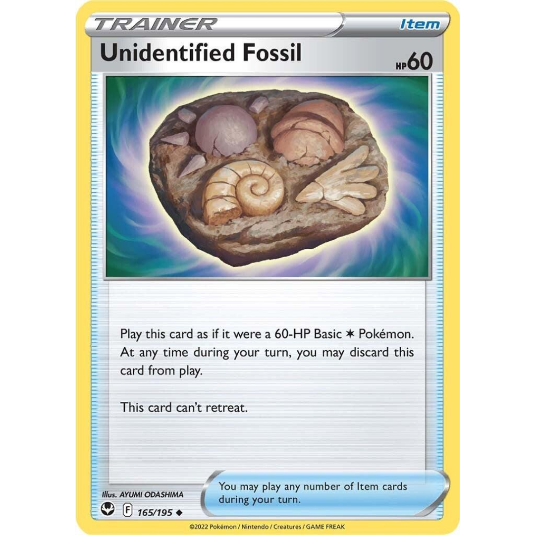 Pokémon TCG: Sword & Shield - Silver Tempest 165/195 Unidentified Fossil Trainer
