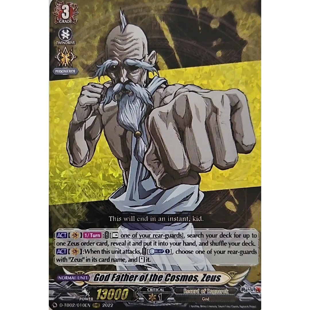 Cardfight Vanguard - Record of Ragnarok - God Father of the Cosmos, Zeus - D-TB02/010 EN RRR