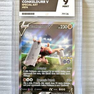Pokémon TCG: Pokémon GO! Conkeldurr V 074/078 - Alt Art – 2022 – ACE Grading ACE 9