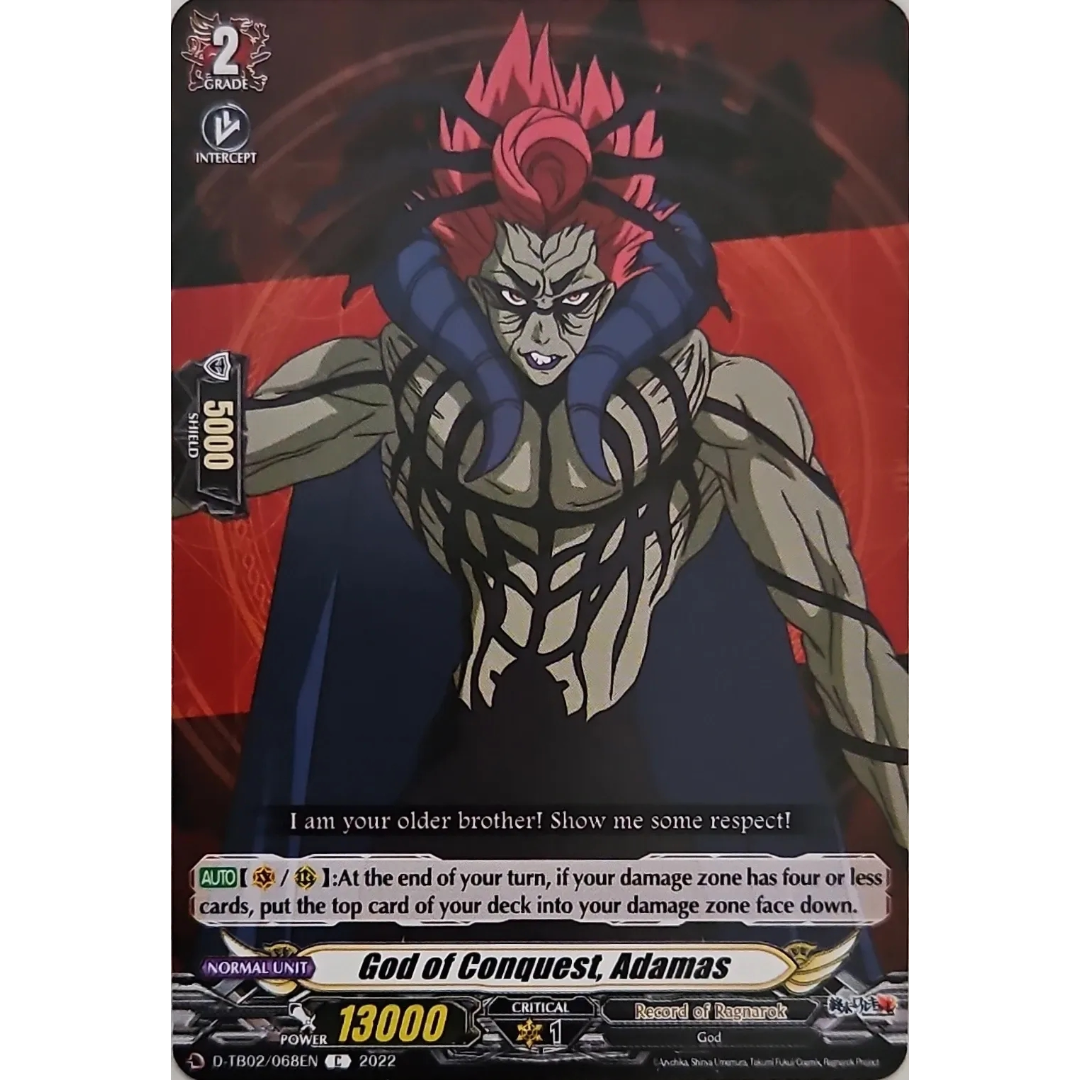 Cardfight Vanguard - Record of Ragnarok - God of Conquest, Adamas - D-TB02/068 EN C