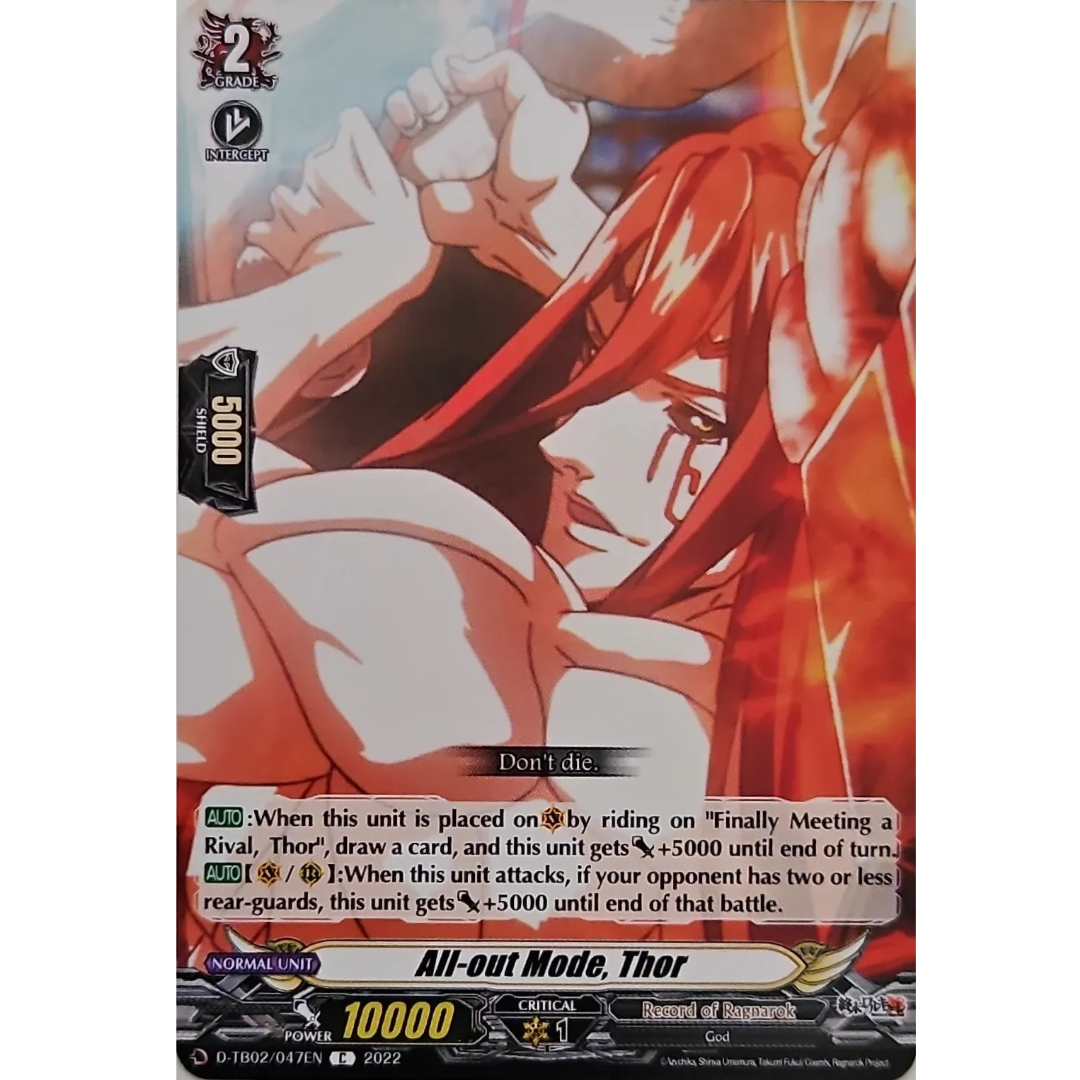 Cardfight Vanguard - Record of Ragnarok - All-out Mode, Thor - D-TB02/047 EN C