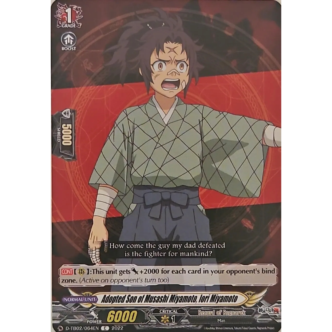 Cardfight Vanguard - Record of Ragnarok - Adopted Son of Musashi Miyamoto, Iori Miyamoto - D-TB02/064 EN C