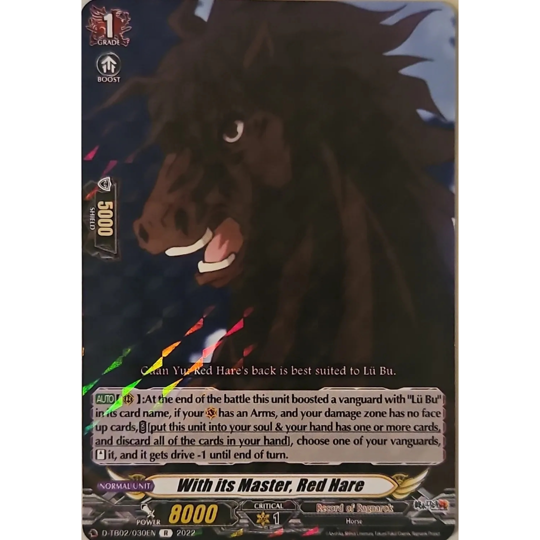 Cardfight Vanguard - Record of Ragnarok - With its Master, Red Hare - D-TB02/030 EN R