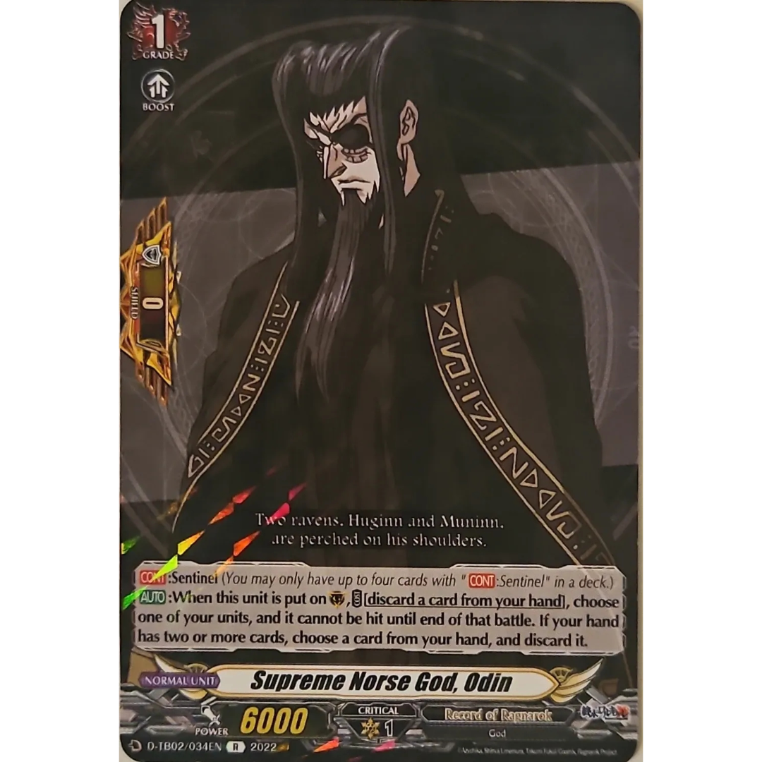 Cardfight Vanguard - Record of Ragnarok - Supreme Norse God, Odin - D-TB02/034 EN R