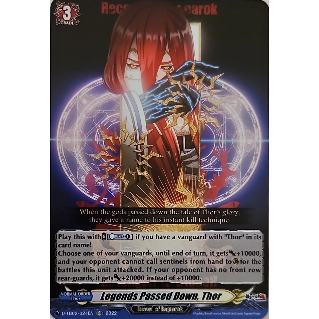 Cardfight Vanguard - Record of Ragnarok - Legends Passed Down, Thor - D-TB02/024 EN RR
