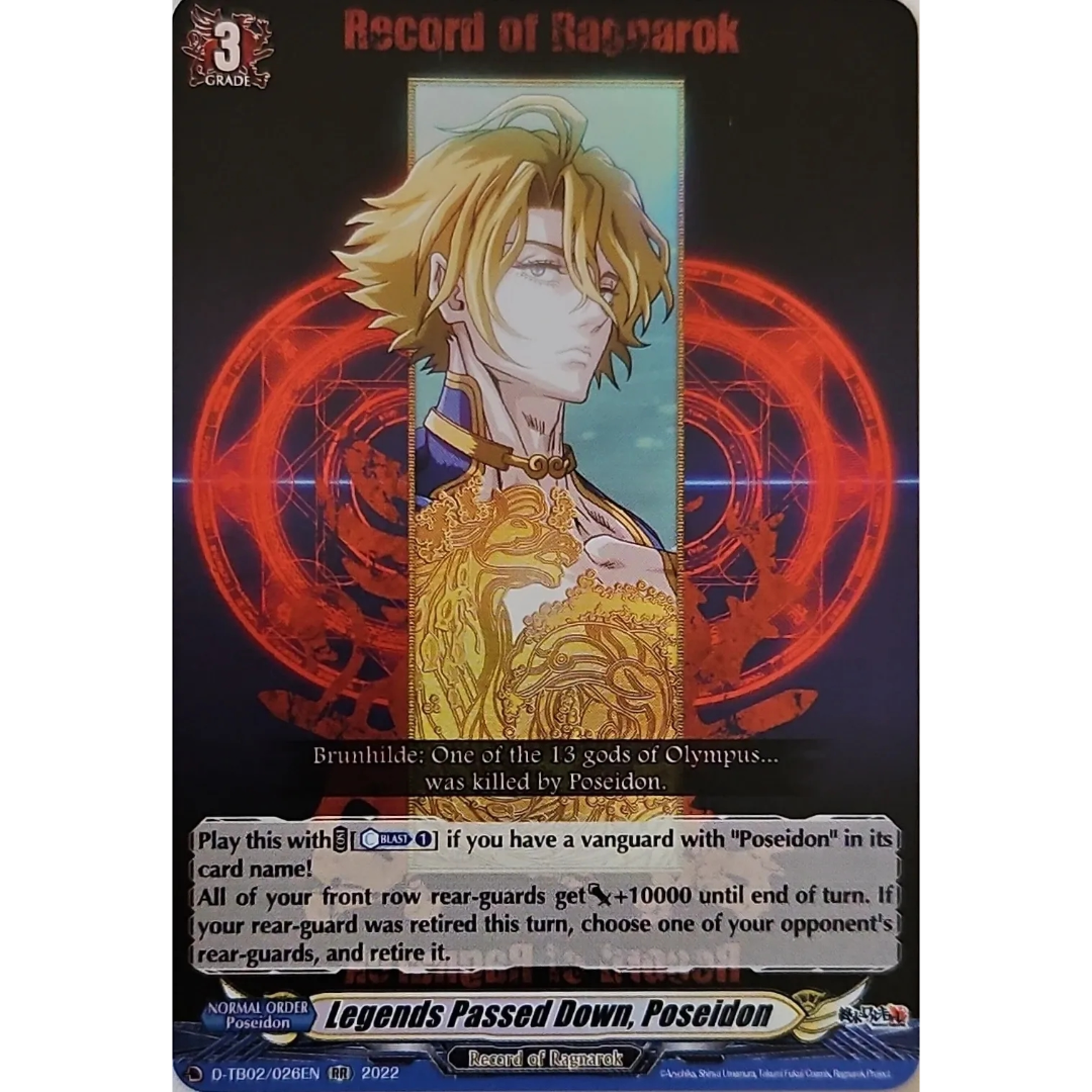 Cardfight Vanguard - Record of Ragnarok - Legends Passed Down, Poseidon - D-TB02/026 EN RR