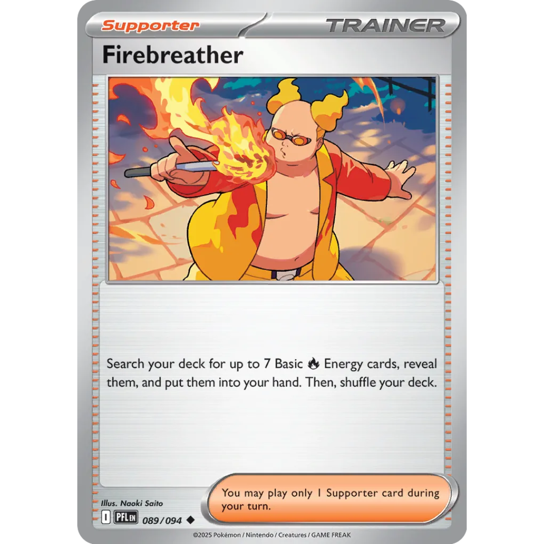 Pokémon TCG: Mega Evolution - Phantasmal Flames - Firebreather Trainer 089/094 (Reverse Holo)