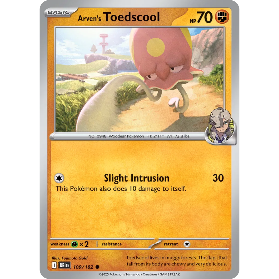 Pokémon TCG: Scarlet & Violet - Destined Rivals - Arven's Toedscool 109/182