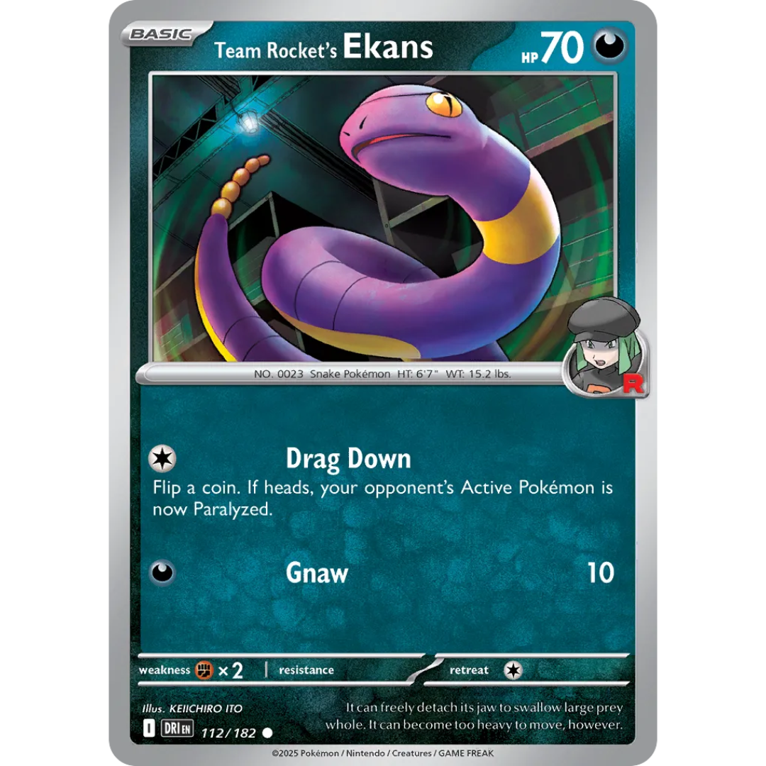 Pokémon TCG: Scarlet & Violet - Destined Rivals - Team Rocket's Ekans 112/182