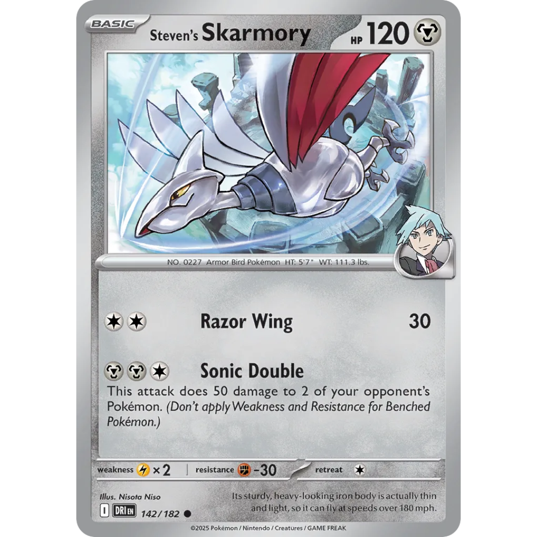 Pokémon TCG: Scarlet & Violet - Destined Rivals - Steven's Skarmory 142/182