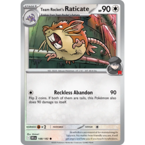 Pokémon TCG: Scarlet & Violet - Destined Rivals - Team Rocket's Raticate 148/182