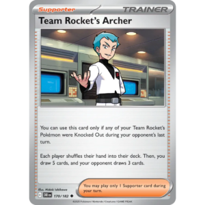 Pokémon TCG: Scarlet & Violet - Destined Rivals - Team Rocket's Archer Trainer 170/182 (Reverse Holo)