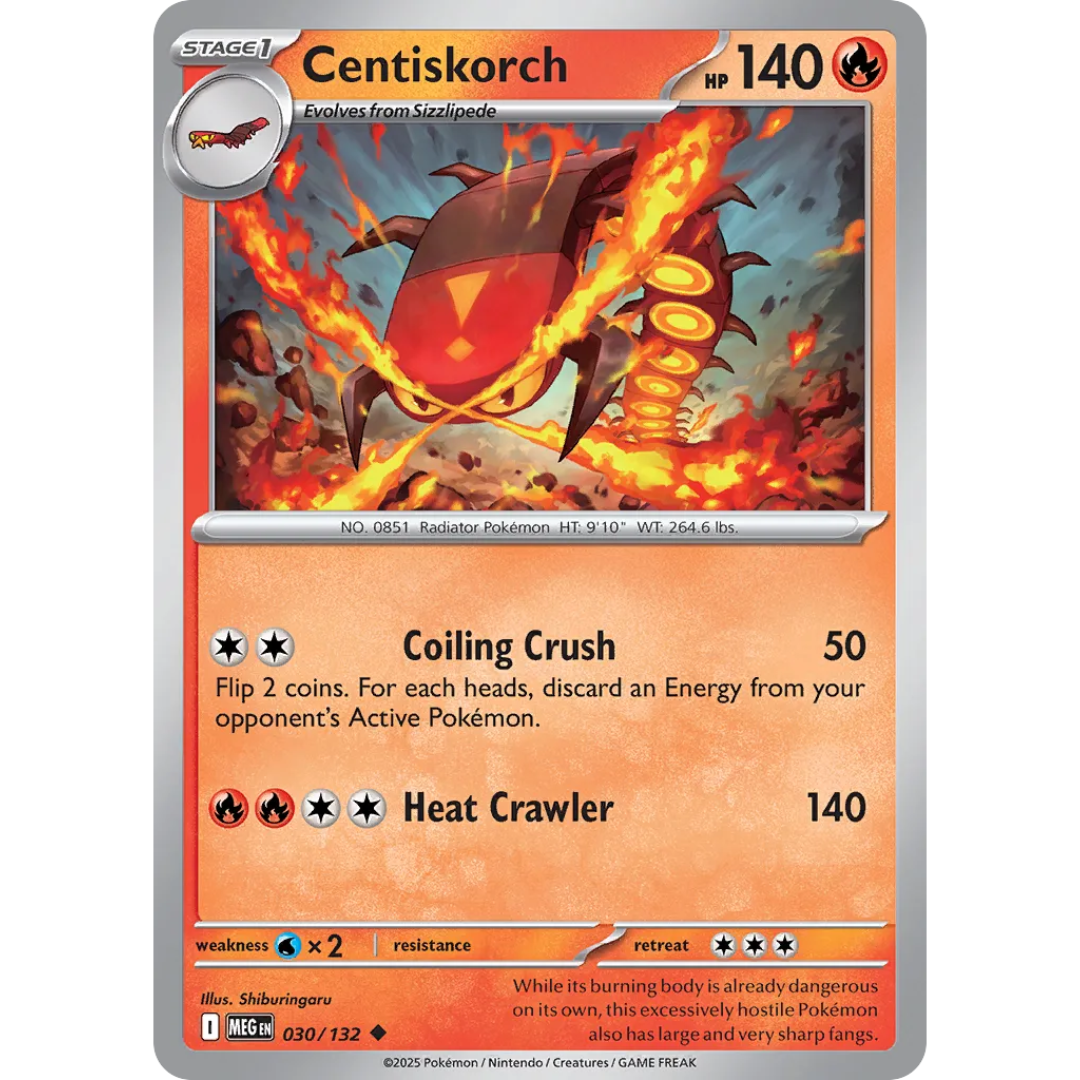 Pokémon TCG: Mega Evolution - Base Set - Centiskorch 030/132 (Reverse Holo)