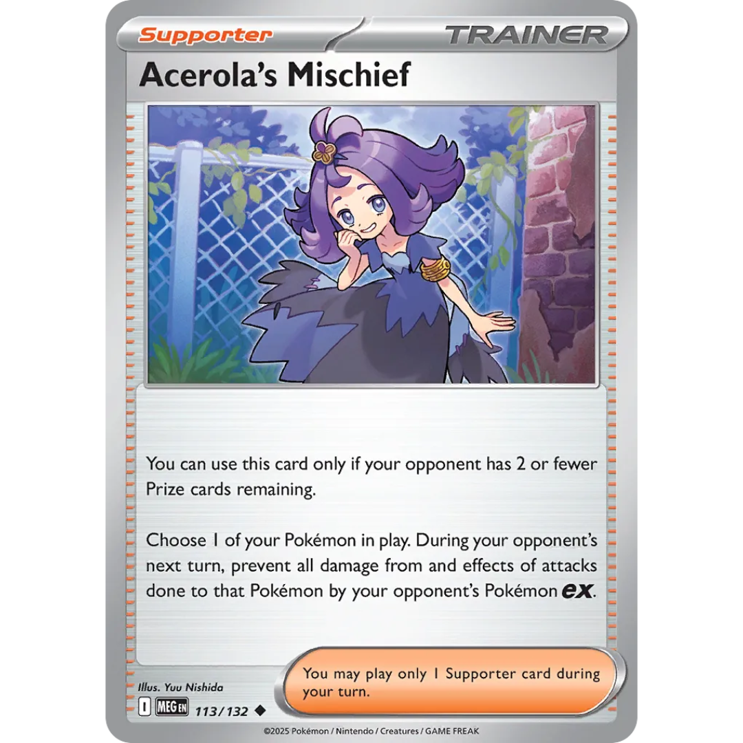 Pokémon TCG: Mega Evolution - Base Set - Acerola's Mischief Trainer 113/132