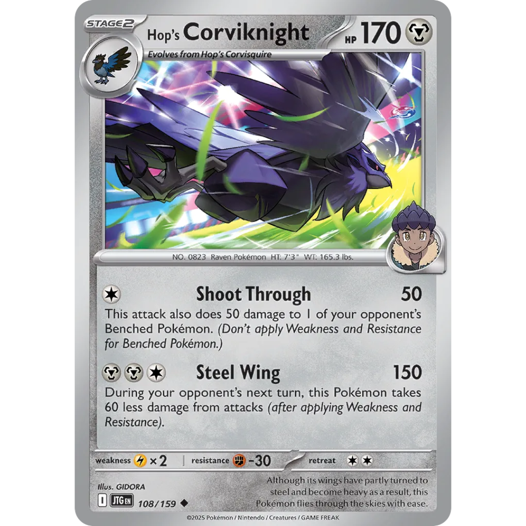 Pokémon TCG: Scarlet & Violet - Journey Together - Hop's Corviknight 108/159