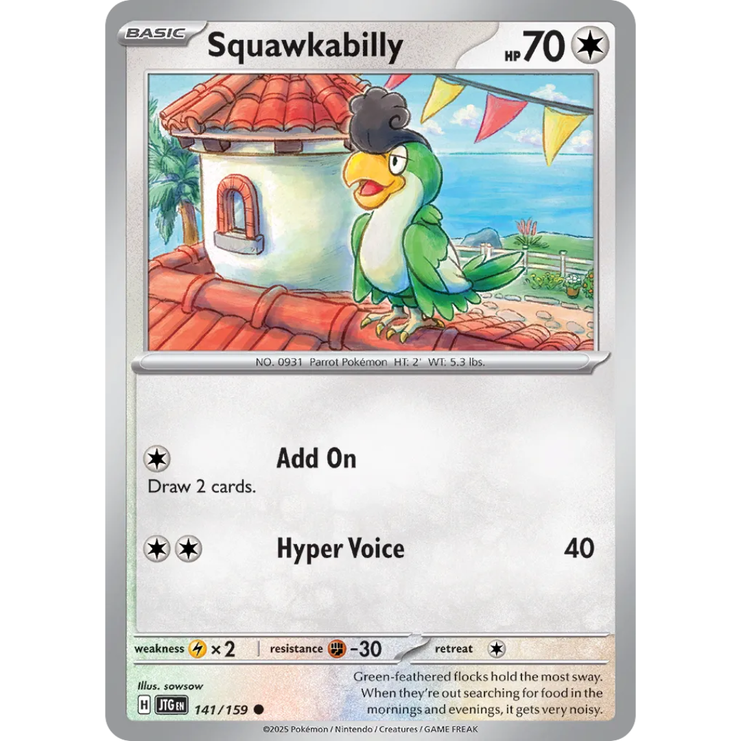 Pokémon TCG: Scarlet & Violet - Journey Together - Squawkabilly 141/159
