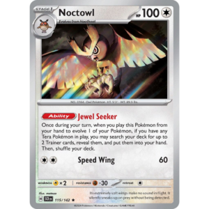 Pokémon TCG: Scarlet & Violet - Stellar Crown - Noctowl 115/142 (Holo)