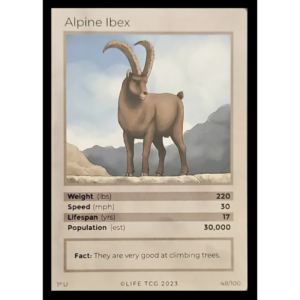 Life TCG: 1st Edition Trading Card  - Mammals - Alpine Ibex 48/100