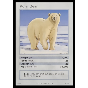 Life TCG: 1st Edition Trading Card  - Mammals - Polar Bear 45/100