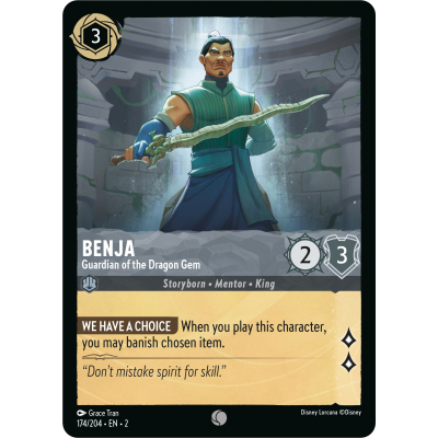 Disney Lorcana - Rise of the Floodborn - Benja - Guardian of the Dragon Gem - 174/204