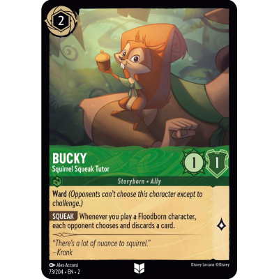 Disney Lorcana - Rise of the Floodborn - Bucky - Squirrel Squeak Tutor - 73/204