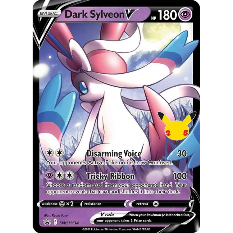 Pokémon TCG: Sword & Shield - Black Star Promo - Celebrations - SWSH134 Dark Sylveon V
