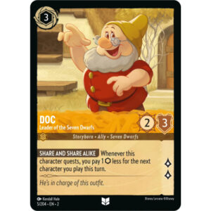 Disney Lorcana - Rise of the Floodborn - Doc - Leader of the Seven Dwarfs - 5/204