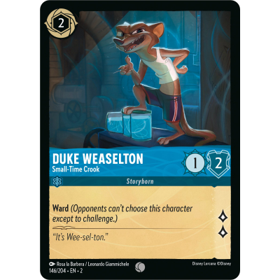 Disney Lorcana - Rise of the Floodborn - Duke Weaselton - Small-Time Cook - 146/204