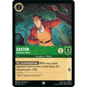 Disney Lorcana - Rise of the Floodborn - Gaston - Scheming Suitor - 83/204