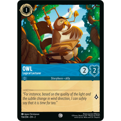 Disney Lorcana - Rise of the Floodborn - Owl - Logical Lecturer - 156/204