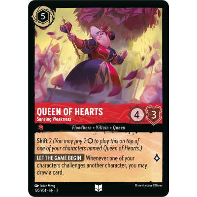 Disney Lorcana - Rise of the Floodborn - Queen of Hearts - Sensing Weakness - 120/204