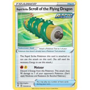 Pokémon TCG: Sword & Shield - Evolving Skies 153/203 Rapid Strike Scroll of the Flying Dragon Trainer