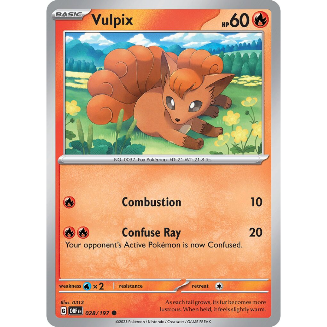 Pokémon TCG: Scarlet & Violet - Obsidian Flames 028/197 Vulpix