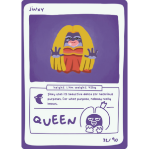 Pokedoodles Series 1 - No-Scalp Series - Parody Set - 32/90 Jinxy