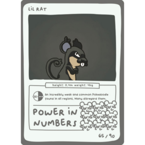 Pokedoodles Series 1 - No-Scalp Series - Parody Set - 65/90 Lil Rat
