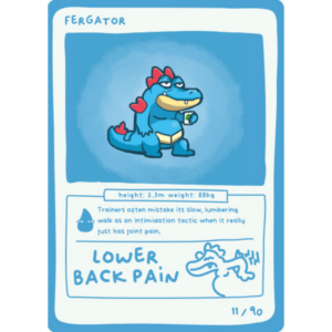 Pokedoodles Series 1 - No-Scalp Series - Parody Set - 11/90 Fergator
