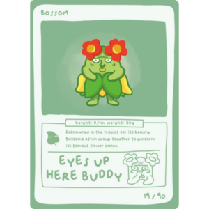 Pokedoodles Series 1 - No-Scalp Series - Parody Set - 19/90 Bossom