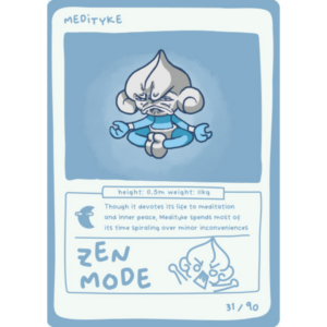 Pokedoodles Series 1 - No-Scalp Series - Parody Set - 31/90 Medityke