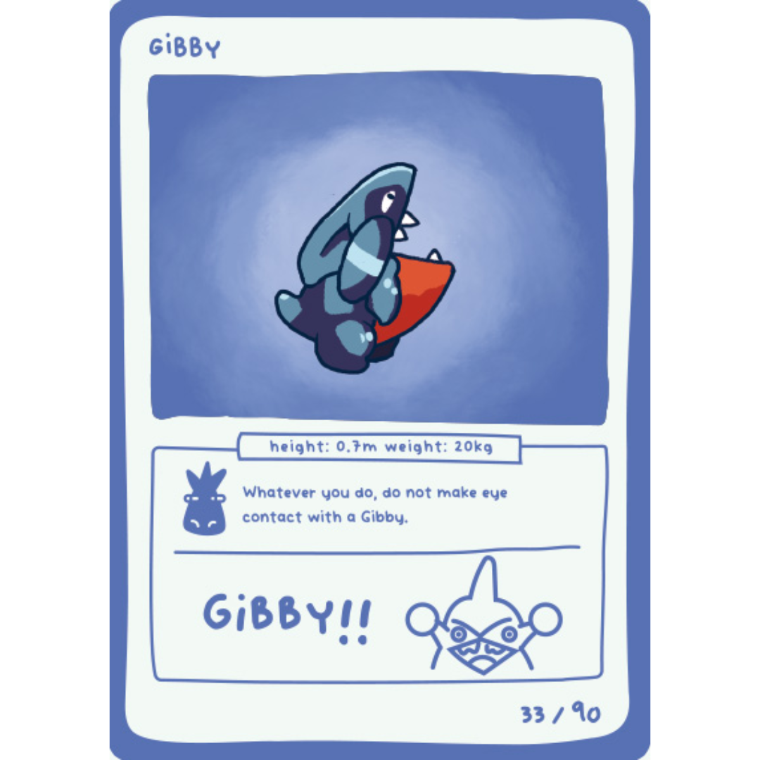 Pokedoodles Series 1 - No-Scalp Series - Parody Set - 33/90 Gibby