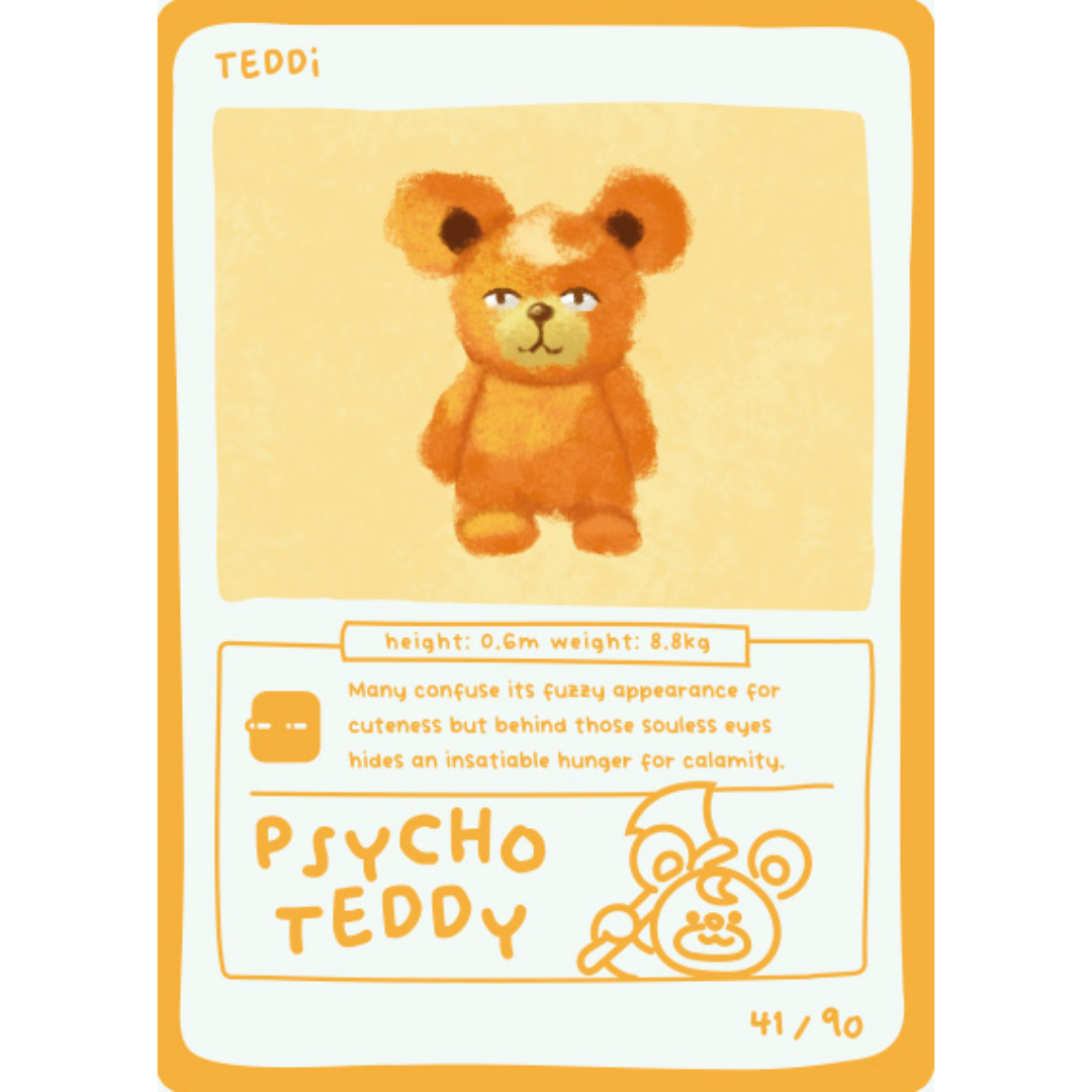 Pokedoodles Series 1 - No-Scalp Series - Parody Set - 41/90 Teddi