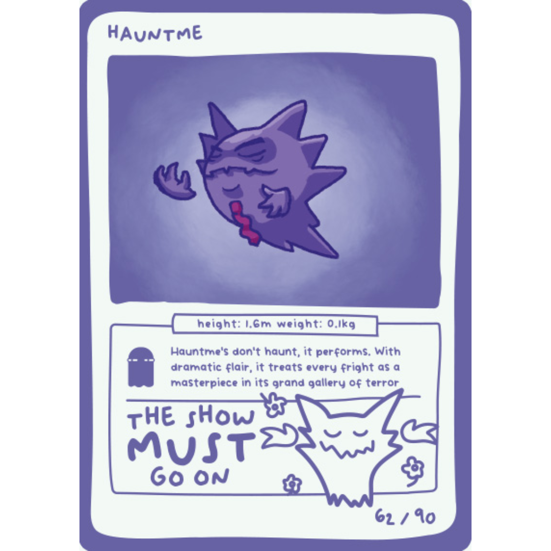 Pokedoodles Series 1 - No-Scalp Series - Parody Set - 62/90 Hauntme