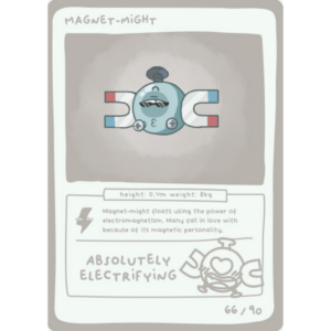 Pokedoodles Series 1 - No-Scalp Series - Parody Set - 66/90 Magnet-Might
