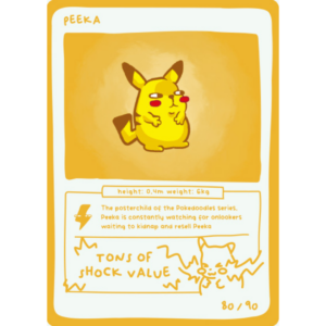 Pokedoodles Series 1 - No-Scalp Series - Parody Set - 80/90 Peeka