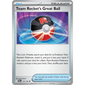 Pokémon TCG: Scarlet & Violet - Destined Rivals - Team Rocket's Great Ball Trainer 175/182