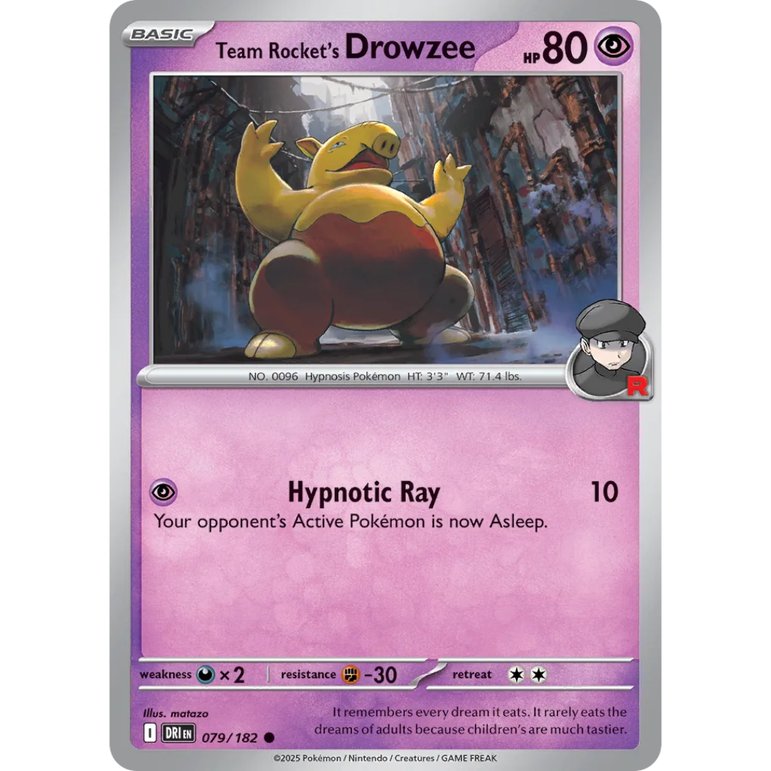 Pokémon TCG: Scarlet & Violet - Destined Rivals - Team Rocket's Drowzee 079/182