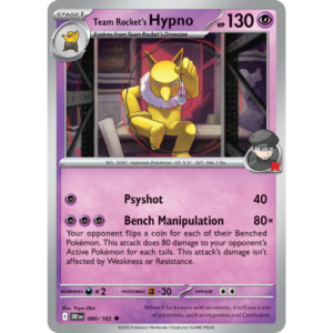 Pokémon TCG: Scarlet & Violet - Destined Rivals - Team Rocket's Hypno 080/182
