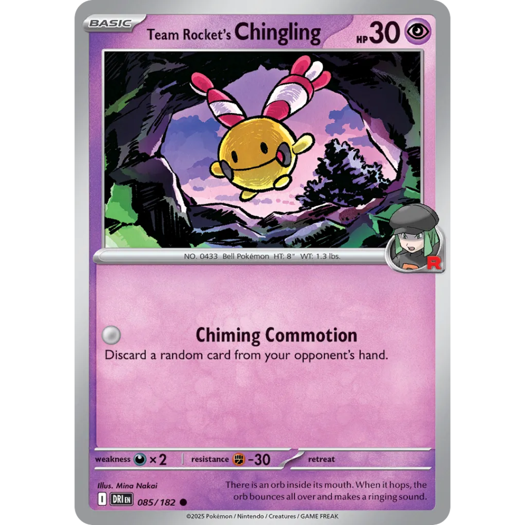 Pokémon TCG: Scarlet & Violet - Destined Rivals - Team Rocket's Chingling 085/182
