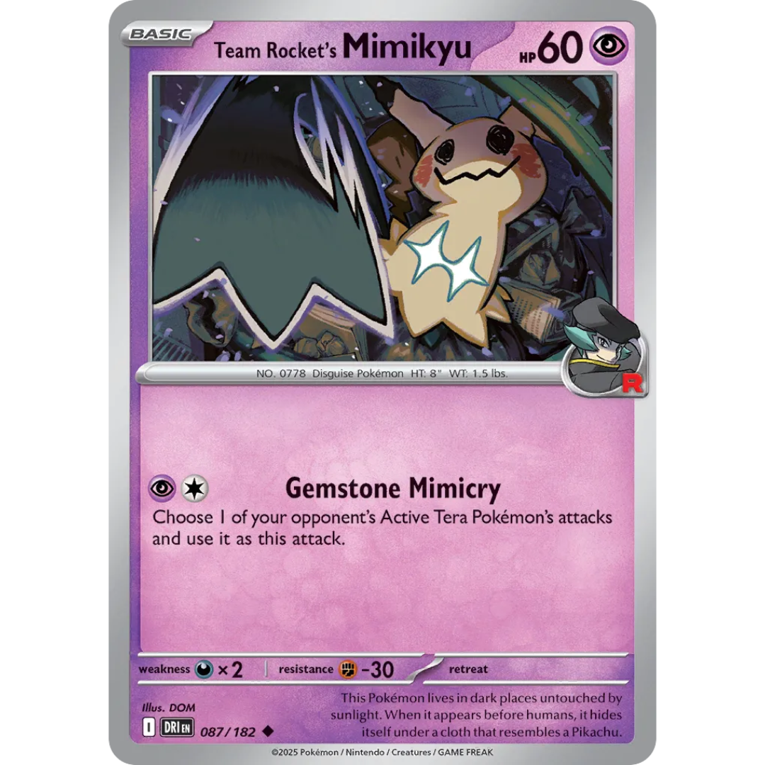 Pokémon TCG: Scarlet & Violet - Destined Rivals - Team Rocket's Mimikyu 087/182