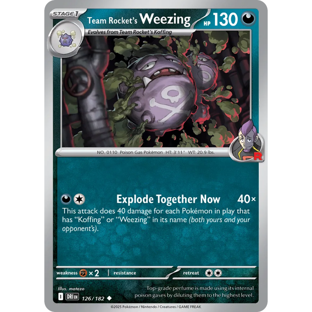 Pokémon TCG: Scarlet & Violet - Destined Rivals - Team Rocket's Weezing 126/182